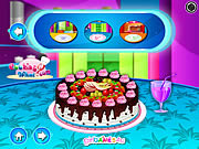 Флеш игра онлайн Торт с украшением фрукты / Cake With Fruits Decoration